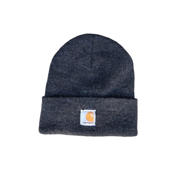 VINTAGE Carhartt Beanie Knit Hat Gray - Picture 2 of 3
